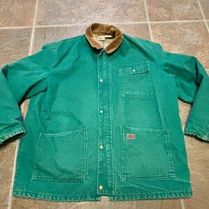 Vintage Work N Sport Distressed Chore Jacket Mens XL/XXL Canvas Quilt Lined USA.